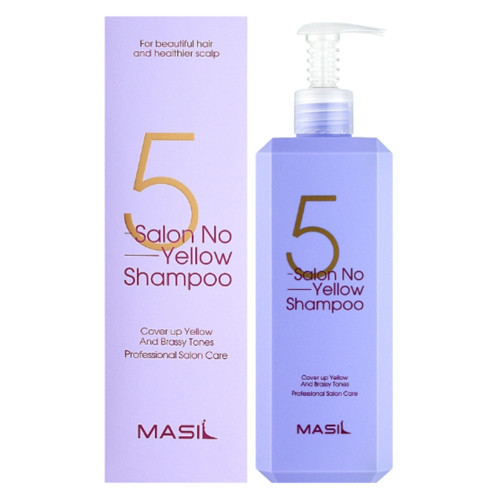 Тонуючий шампунь для освітленого волосся Masil 5 Salon No Yellow Shampoo, 500 мл